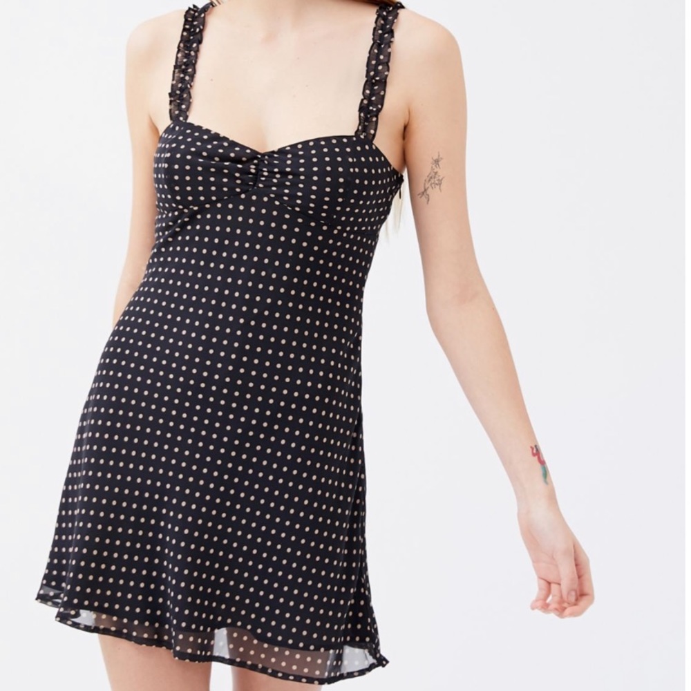 Urban Outfitters Johnson Ruffle Mini Slip Dress